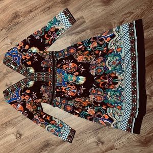 Colorful 3/4 length sleeve dress